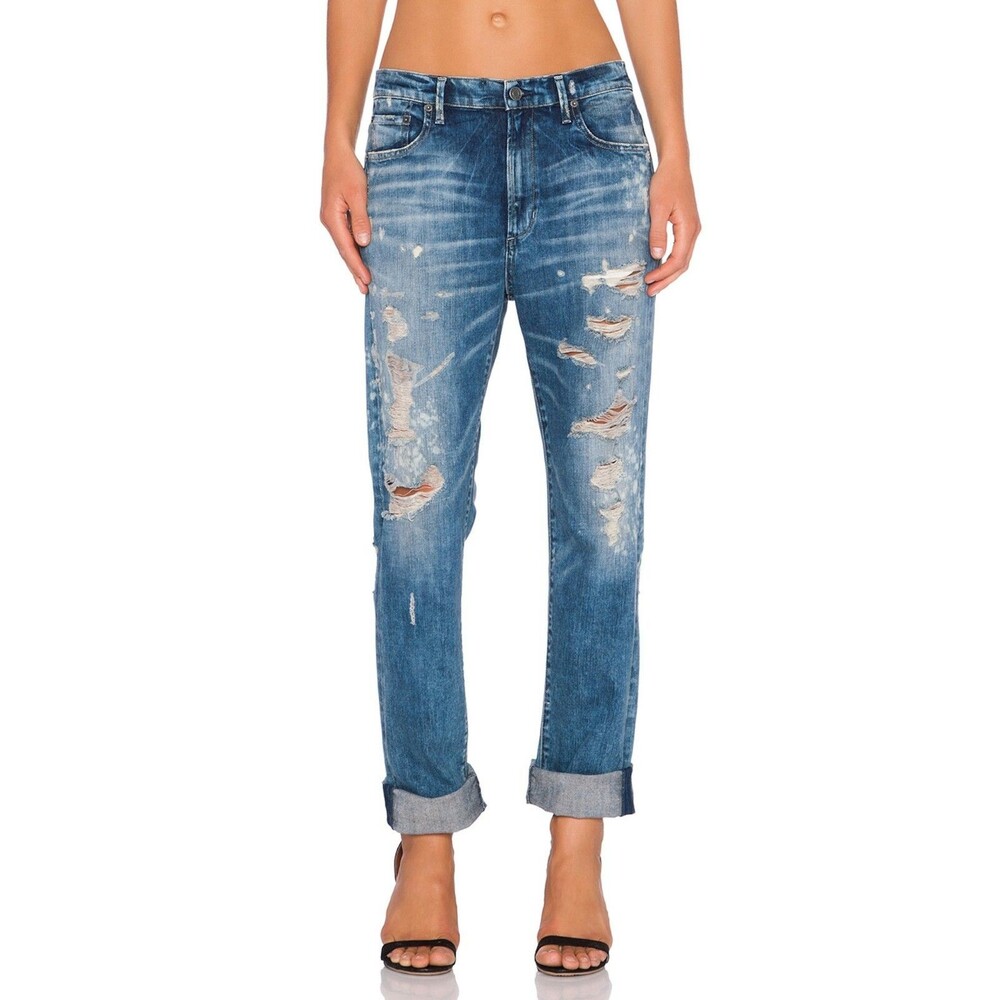 NWOT Agolde Denise Slim Boyfriend Blue Denim Jeans